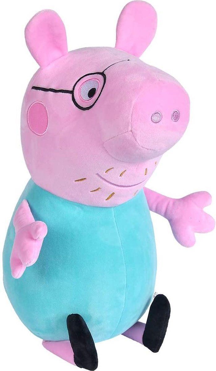 Simba Peppa Pig Papa Junior 37 Cm - Knuffel - Roze