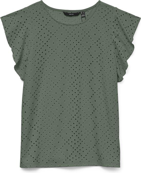 Vero Moda Vmtassa Sl Frill Top Noos 10286067 Laurel Wreath Dames Maat - M