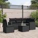 Maison Exclusive - Ensemble de meubles de jardin 6 pièces avec canapé et coussins, noir, en polyrotin