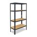 Shelfplaza HOME metalen stellingkast - 200x120x40 cm - antraciet - 4 planken