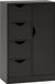 Homcom Badkamerkast 54x29x83cm Spaanplaat Zwart