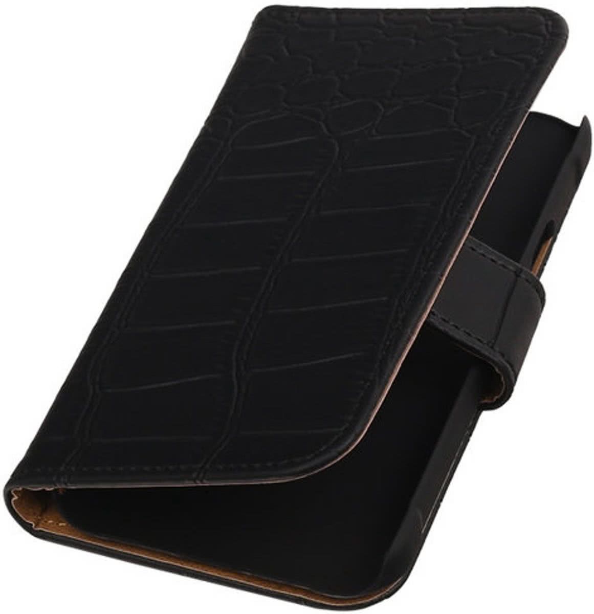 Best Cases Zwart Krokodil Booktype Samsung Galaxy Xcover 2 S7710 Wallet Cover