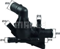 MAHLE Thermostat de refroidissement, 80°C, pour NISSAN Qashqai / Qashqai +2 I (J10, NJ10) et pour RENAULT MEGANE III Grandtour (KZ0/1) et Scénic III (JZ0/1)