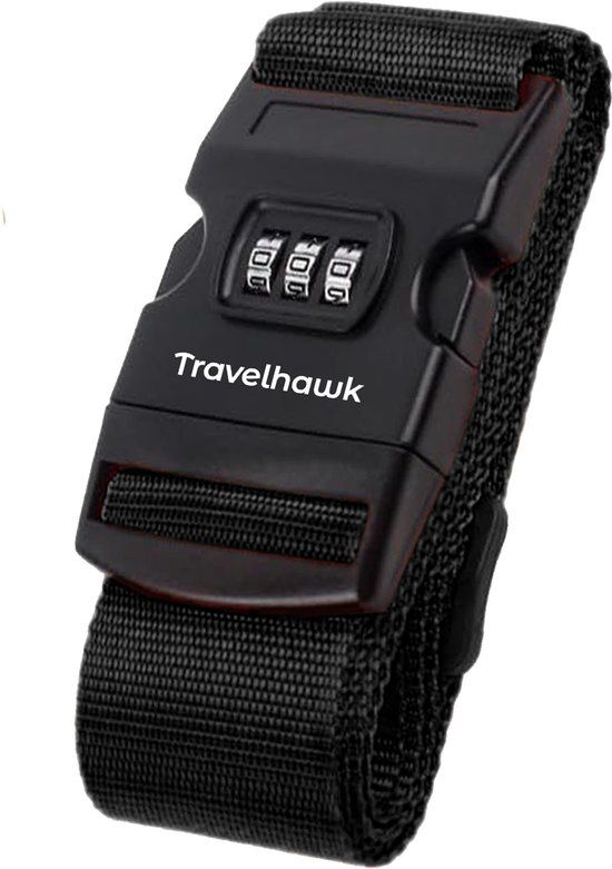 Travelhawk Kofferriem met Cijferslot - Zwart