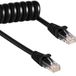 Delock 87994 RJ45 Netwerkkabel, patchkabel CAT 5e 3.00 m Zwart Spiraalkabel 1 stuk(s)