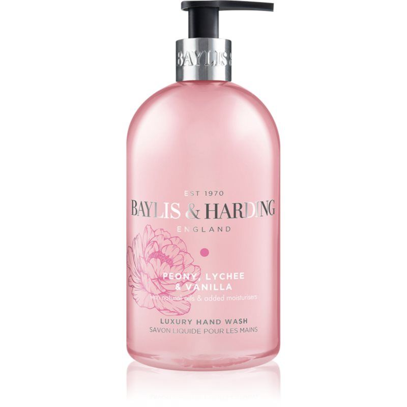 Baylis & Harding Peony, Lychee & Vanilla Lot de 3 flacons de nettoyant pour les mains 500 ml