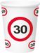 Folat Bekers - Verkeersbord 30 - 250 ml - 8 stuks