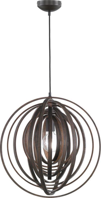 TRIO BOOLAN Hanglamp - Bruin - E27 - In hoogte verstelbaar