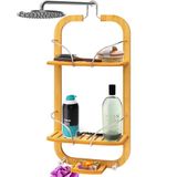 SereneLife Bamboe Hangende Douche Caddy 3 Lagen