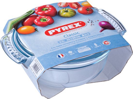 Pyrex CLASSIC Ronde Ovensschaal 2,1L Met Deksel