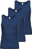 Ammann Onderhemd Jeans 3P Set van 3 Mouwloos Donkerblauw Katoen/Polyester M