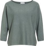 Vila Trui Vimalu Boatneck 3/4 Sleeve Knit Top 14112173 Balsam Green/melange Dames Maat - S