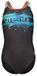 Arena Maillot de bain une pièce Paint Swim Pro pour fille, black-water-calypso coral, 12-13 ans