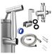 Navastore Set de douche de main pour toilettes, Acier inoxydable, Argent