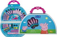 Merkloos Peppa Pig Tekenkoffer - 50-Delig