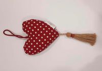 Soleil d‘ocre Love deurhanger, katoen, rood, 10 x 10 cm