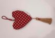 Soleil d‘ocre Love deurhanger, katoen, rood, 10 x 10 cm