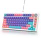 Clavier de jeu filaire - Mécanique 75% - Commutateurs rouges - RVB - Violet