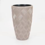 VITA bloempot Flow Slim 30 taupe