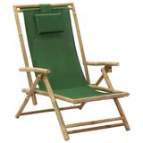VidaXL Tuinstoel Terras Gecapitonneerde zitting Bamboo, Polyester