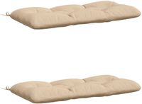 vidaXL - Set van 2 - Kussen - VIANEN - 100% - Polyester - Crème