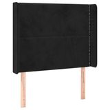 VidaXL Hoofdbord met LED - Zwart - 103x16x78/88 cm