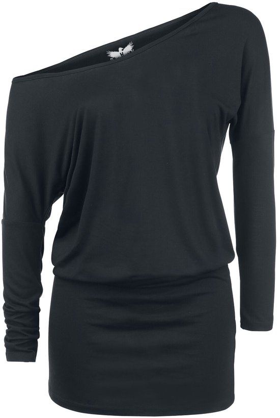 Black Premium by EMP Zwarte Jerseyjurk met Boothals - Dames - 5XL