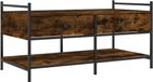 vidaXL Salontafel - 99x50x50 cm - Bewerkt Hout - Gerookt Eikenkleurig