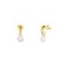 Lucardi Boucles d'oreilles pour femmes avec zircone - Boucles d'oreilles - Cadeau - 14 carats Or - Or jaune