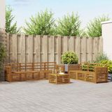 vidaXL - Sofa-Sets - 8 - st - Naturel - Massief - Acacia - Hout