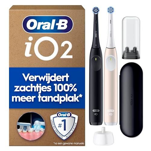 Oral-B iO 2 DUO Night Black en Calm Pink Elektrische Tandenborstels