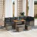 Maison Exclusive - Ensemble de jardin 10 pièces, ensemble de salon en polyrotin gris