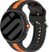 Strap-it Dual Sport Strap (Zwart/Oranje) geschikt voor Samsung Galaxy Watch 9 (40/44mm) / Watch 8 (40/44mm) / 8 Classic (46mm)