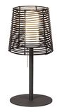 RABALUX 8649 A++ tot E, buitentafellamp Knoxville, metaal, E27, zwart/bruin, 25 x 25 x 51 cm