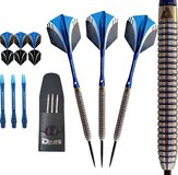 ABC Darts Originals Ghostgrip Blauw - 22 gram - Steeltip Dartpijlen - 3 stuks