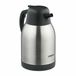 Relaxdays thermoskan 2 liter - RVS - met drukknop en handgreep - zilver