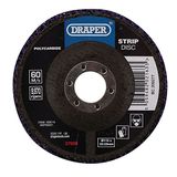 Draper 37608 Paarse Polycarbide Strip Disc, 115mm, 22,23mm, 180 korrel, één maat