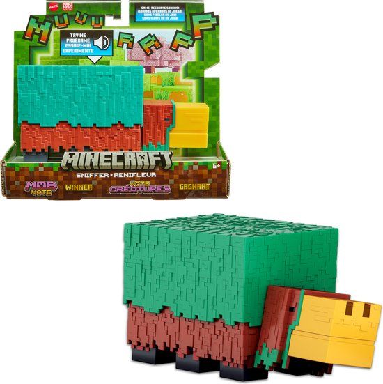 Minecraft Snuffelaar Speelfiguur - 8,25 cm - Kunststof - Ja, maakt geluid
