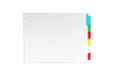 Blanco tabbladen in liggende kleur, 6 stuks per set, voor liggende of horizontale mappen, voor papier met standaardformaat