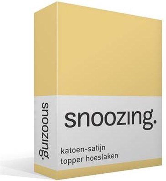Snoozing Katoen-satijn Topper Hoeslaken - 140x200 cm - Geel