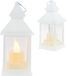 Top Gift Sp. z o.o. Sp. Komandytowa Witte LED-lantaarn met kaars, batterijgevoede lantaarn, vlam
