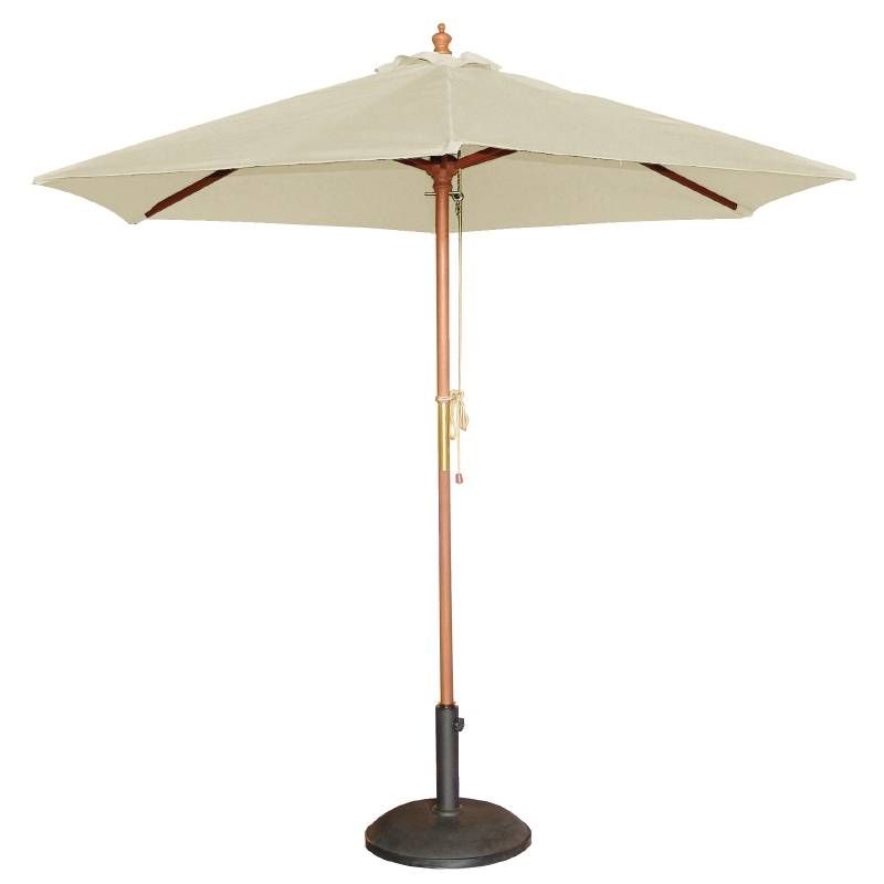 Bolero Parasol Rond met Katrolmechanisme - Ecru - 3 meter Ø - 5050984173356