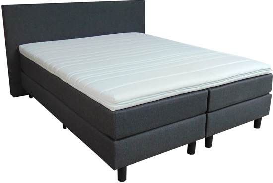 Slaaploods.nl Praag Boxspring inclusief matras 160x200 cm Antraciet grijs