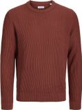 JACK&JONES - JJPANNEL KNIT CREW NECK AW26 - Heren - Gebreide truien - S - Fired Brick