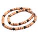 Memphis Houten kralen ketting Bruin met Zwart 60cm