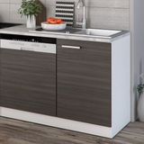 Vicco Optima Complete keukeneenheid – 270 cm zonder werkblad Antraciet/wit