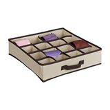 Relaxdays Lade-organizer, opvouwbaar, voor stropdassen, sokken, ondergoed, etc., HBT: ca. 10 x 36,5 x 36,5 cm, bruin