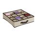 Relaxdays Lade-organizer, opvouwbaar, voor stropdassen, sokken, ondergoed, etc., HBT: ca. 10 x 36,5 x 36,5 cm, bruin