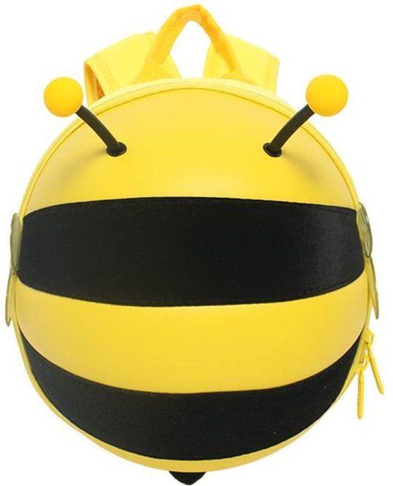 Supercute Peuter rugzak Bij (Geel-Tuigje) - Unisex - Polyurethaan