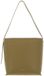 Coccinelle Leren schoudertas handtas C-Me Lock Handbag Grained Leather Seagrass kaki